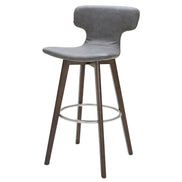 Zach Mid-Century Dark Grey Eco-Leather Bar Stool - image 3
