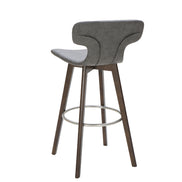 Zach Mid-Century Dark Grey Eco-Leather Bar Stool - image 2
