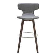 Zach Mid-Century Dark Grey Eco-Leather Bar Stool - image 5