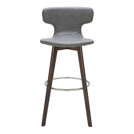 Zach Mid-Century Dark Grey Eco-Leather Bar Stool - image 5