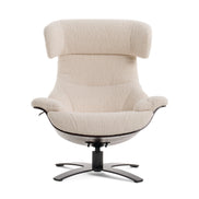 Zahara Modern Beige Lounge Chair & Ottoman - image 3