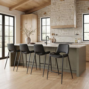 Desi Counter Stool (Set of 2) Black