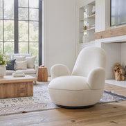 Lunet Swivel Chair Ivory